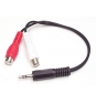 StarTech.com Cable Convertidor Adaptador Audio Mini Jack 3,5 mm a RCA Estéreo - Conversor - 0.15m Negro