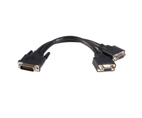 StarTech.com Cable de 0,2m de LFH59 DMS-59 a doble dual VGA - DMS59 Macho - 2x VGA Hembra negro