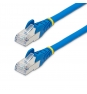 StarTech.com Cable de 0,5m de Red Ethernet CAT6a - Azul - Low Smoke Zero Halogen (LSZH) - 10GbE - 500MHz - PoE++ de 100W - Snagless sin Pestillo - RJ-