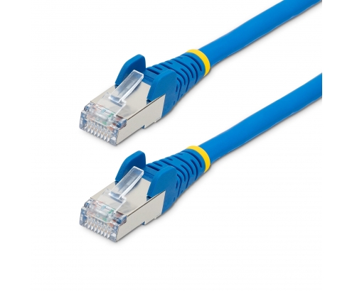 StarTech.com Cable de 0,5m de Red Ethernet CAT6a - Azul - Low Smoke Zero Halogen (LSZH) - 10GbE - 500MHz - PoE++ de 100W - Snagless sin Pestillo - RJ-