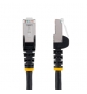 StarTech.com Cable de 0,5m de Red Ethernet CAT6a - Negro - Low Smoke Zero Halogen (LSZH) - 10GbE - 500MHz - PoE++ de 100W - Snagless sin Pestillo - RJ