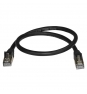 StarTech.com Cable de 0,5m de Red Ethernet RJ45 Cat6a Blindado STP - Cable sin Enganche Snagless - Negro