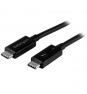 StarTech.com Cable de 0.5m Thunderbolt 3 USB-C 40Gbps - Negro