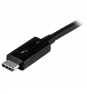 StarTech.com Cable de 0.5m Thunderbolt 3 USB-C 40Gbps - Negro