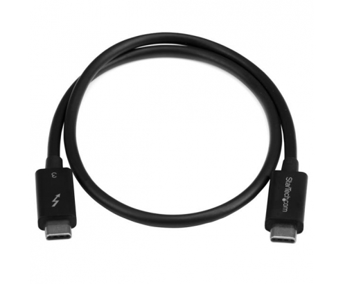 StarTech.com Cable de 0.5m Thunderbolt 3 USB-C 40Gbps - Negro