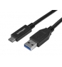 StarTech.com Cable de 0.5m USB-C a USB-A - Cable Adaptador USB Type C de Carga a USB-A - Latiguillo USB Tipo C USBC USB 3.1 de 10Gbps - negro