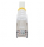 StarTech.com Cable de 1,5m de Red Ethernet CAT6a - Blanco - Low Smoke Zero Halogen (LSZH) - 10GbE - 500MHz - PoE++ de 100W - Snagless sin Pestillo - R