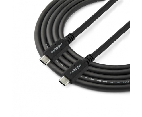 StarTech.com Cable de 1.8m USB-C a USB-C con capacidad para Entrega de Alimentación de 5A - macho a macho - negro