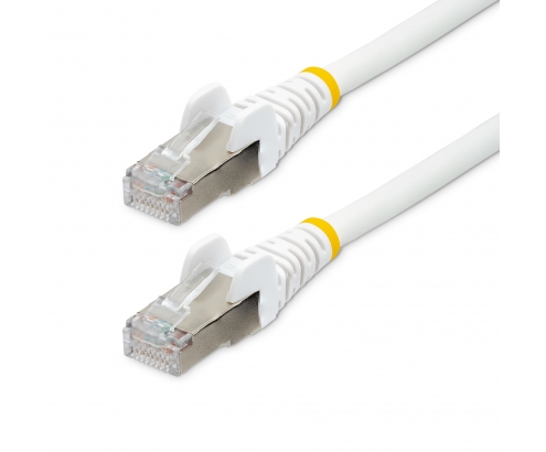 StarTech.com Cable de 10m de Red Ethernet CAT6a - Blanco - Low Smoke Zero Halogen (LSZH) - 10GbE - 500MHz - PoE++ de 100W - Snagless sin Pestillo - RJ