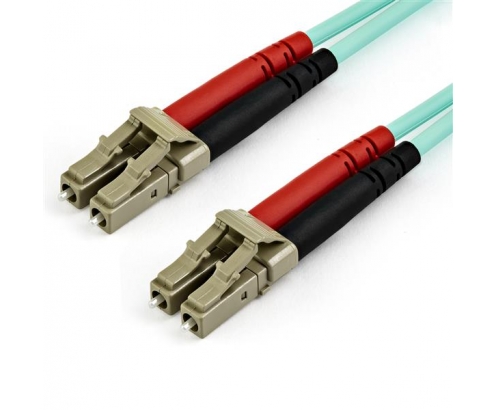 StarTech.com Cable de 15m de Fibra Í“ptica Multimodo Dúplex 50/125 LC a LC - Aqua - OM4 - LSZH