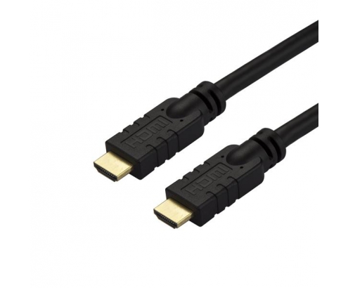 StarTech.com Cable de 15m HDMI con ethernet de alta velocidad Activo 4K - Cable HDMI CL2 para Instalación en Pared - Negro