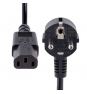 StarTech.com Cable de 1m (3 pies) de Alimentación para Ordenador, 18AWG, UE Schuko a C13, 250V 10A, Cable de Corriente, Cable de Fuente de Alimentaci
