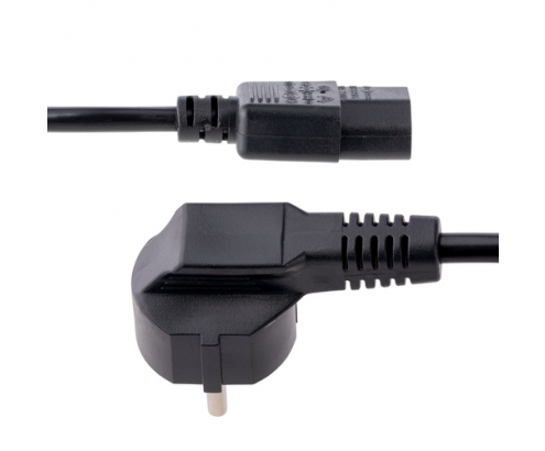 StarTech.com Cable de 1m (3 pies) de Alimentación para Ordenador, 18AWG, UE Schuko a C13, 250V 10A, Cable de Corriente, Cable de Fuente de Alimentaci