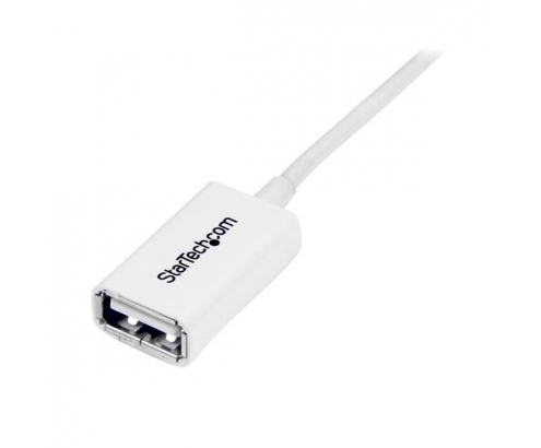 StarTech.com Cable de 1m de Extensión Alargador USB 2.0 Tipo-a Macho a USB A Hembra - Blanco