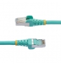 StarTech.com Cable de 1m de Red Ethernet CAT6a - Aguamarina - Low Smoke Zero Halogen (LSZH) - 10GbE - 500MHz - PoE++ de 100W - Snagless sin Pestillo -