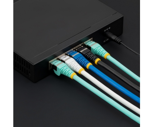 StarTech.com Cable de 1m de Red Ethernet CAT6a - Aguamarina - Low Smoke Zero Halogen (LSZH) - 10GbE - 500MHz - PoE++ de 100W - Snagless sin Pestillo -