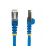StarTech.com Cable de 1m de Red Ethernet CAT6a - Azul - Low Smoke Zero Halogen (LSZH) - 10GbE - 500MHz - PoE++ de 100W - Snagless sin Pestillo - RJ-45