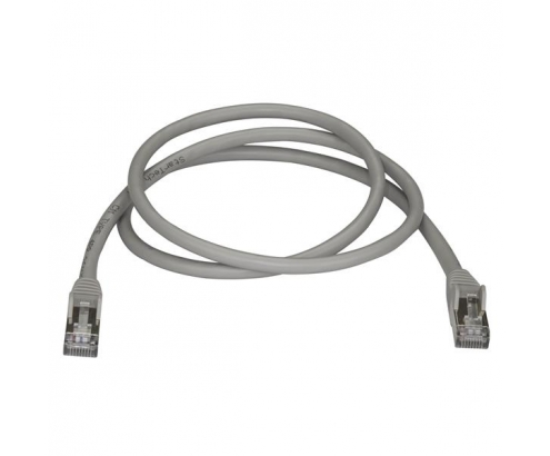 StarTech.com Cable de 1m de Red Ethernet RJ45 Cat6a Blindado STP - Cable sin Enganche Snagless - Gris