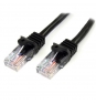 StarTech.com Cable de 1m Negro de Red Fast Ethernet Cat5e RJ45 sin Enganche - Cable Patch Snagless