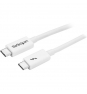 StarTech.com Cable de 1m Thunderbolt 3 Blanco - Cable Compatible con USB-C y DisplayPort - Blanco