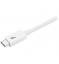 StarTech.com Cable de 1m Thunderbolt 3 Blanco - Cable Compatible con USB-C y DisplayPort - Blanco