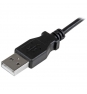 StarTech.com Cable de 1m USB 2.0 Tipo-A macho a Micro USB B macho con conector acodado a la derecha - Cable de Carga y Sincronización negro