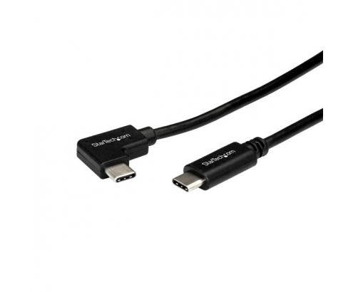 StarTech.com Cable de 1m USB-C a USB-C Acodado a la Derecha - Macho a Macho - Negro