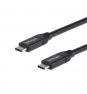 StarTech.com Cable de 1m USB-C a USB-C Macho a Macho con capacidad para Entrega de Alimentación de 5A - Cable de Carga USB-C - Negro
