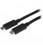 StarTech.com Cable de 1m USB-C con Entrega de Potencia hasta 5A macho a macho - USB 3.1 de 10 Gbps Certificado negro