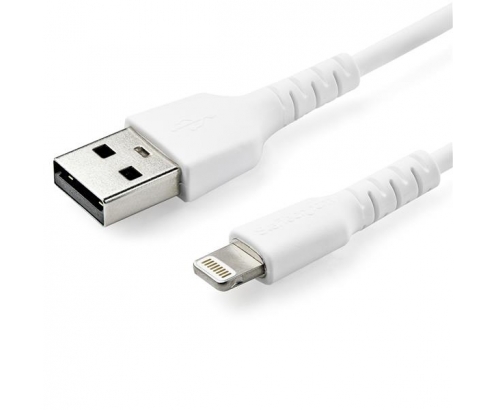 StarTech.com Cable de 1m USB tipo A a Lightning Macho a Macho - Certificado MFi de Apple - Blanco RUSBLTMM1M