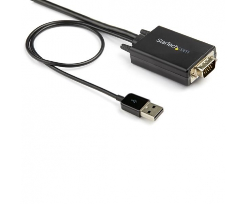 StarTech.com Cable de 2m Adaptador VGA a HDMI - Alimentado por USB - 1080p Negro