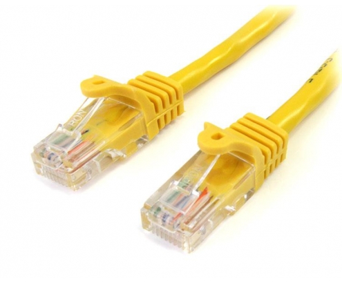 StarTech.com Cable de 2m Amarillo de Red Fast Ethernet Cat5e RJ45 sin Enganche - Cable Patch Snagless
