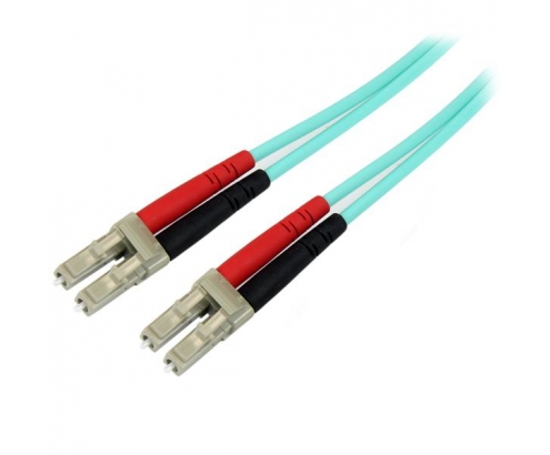StarTech.com Cable de 2m de Fibra Í“ptica Dúplex Multimodo OM4 de 100Gb 50/125 LSZH LC a LC - Aguamarina