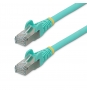 StarTech.com Cable de 2m de Red Ethernet CAT6a - Aguamarina - Low Smoke Zero Halogen (LSZH) - 10GbE - 500MHz - PoE++ de 100W - Snagless sin Pestillo -