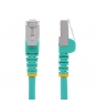 StarTech.com Cable de 2m de Red Ethernet CAT6a - Aguamarina - Low Smoke Zero Halogen (LSZH) - 10GbE - 500MHz - PoE++ de 100W - Snagless sin Pestillo -