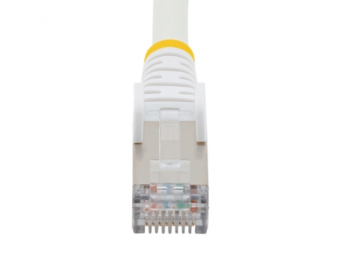 StarTech.com Cable de 2m de Red Ethernet CAT6a - Blanco - Low Smoke Zero Halogen (LSZH) - 10GbE - 500MHz - PoE++ de 100W - Snagless sin Pestillo - RJ-