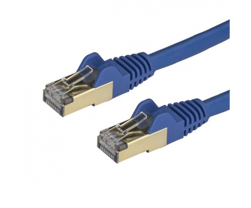StarTech.com Cable de 2m de Red Ethernet RJ45 Cat6a Blindado STP - Cable sin Enganche Snagless - Azul