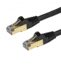 StarTech.com Cable de 2m de Red Ethernet RJ45 Cat6a Blindado STP - Cable sin Enganche Snagless - Negro