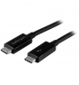 StarTech.com Cable de 2m Thunderbolt 3 USB-C 20Gbps - Compatible con Thunderbolt, DisplayPort y USB - Negro