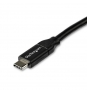 StarTech.com Cable de 2m USB-C a USB-C Macho a Macho con capacidad para Entrega de Alimentación de 5A - USB TipoC - Cable de Carga USB-C - Negro