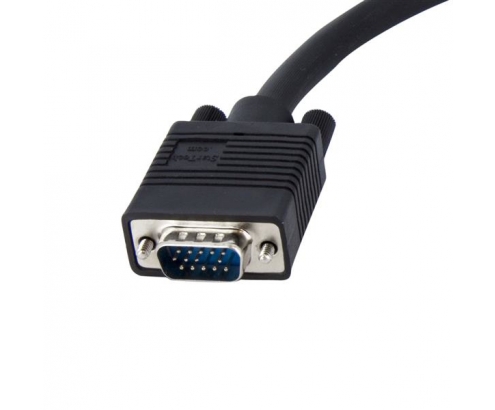 StarTech.com Cable de 30 cm Coaxial para Monitor HD15 VGA a 5 BNC RGBHV - Macho a Hembra - negro 
