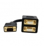 StarTech.com Cable de 30cm Duplicador Divisor de VÍ­deo VGA de 2 puertos Salidas Compacto - Bifurcador - negro