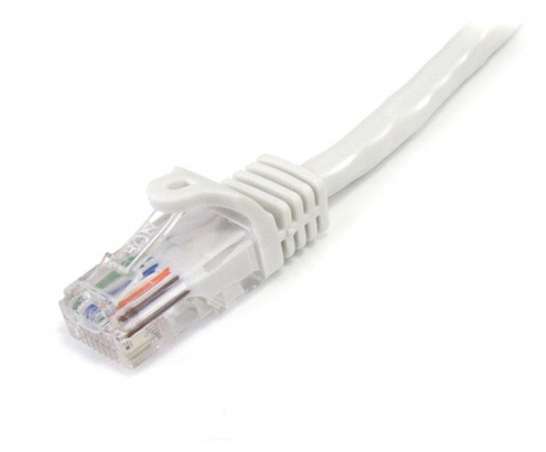 StarTech.com Cable de 3m Blanco de Red Fast Ethernet Cat5e RJ45 sin Enganche - Cable Patch Snagless