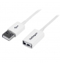 StarTech.com Cable de 3m de Extensión Alargador USB 2.0 Tipo-a Macho a Usb A Hembra - Blanco