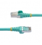 StarTech.com Cable de 3m de Red Ethernet CAT6a - Aguamarina - Low Smoke Zero Halogen (LSZH) - 10GbE - 500MHz - PoE++ de 100W - Snagless sin Pestillo -