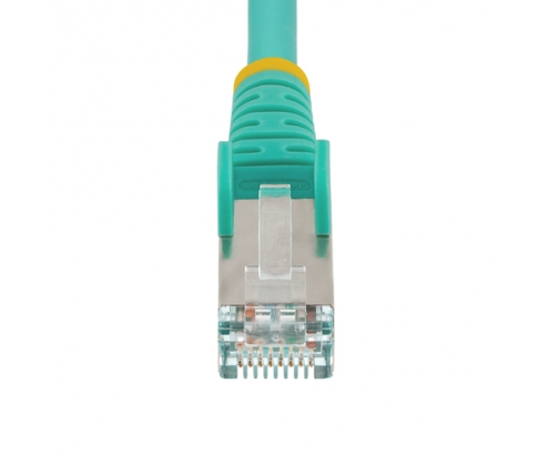 StarTech.com Cable de 3m de Red Ethernet CAT6a - Aguamarina - Low Smoke Zero Halogen (LSZH) - 10GbE - 500MHz - PoE++ de 100W - Snagless sin Pestillo -
