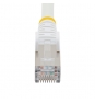 StarTech.com Cable de 3m de Red Ethernet CAT6a - Blanco - Low Smoke Zero Halogen (LSZH) - 10GbE - 500MHz - PoE++ de 100W - Snagless sin Pestillo - RJ-