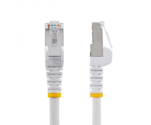 StarTech.com Cable de 3m de Red Ethernet CAT6a - Blanco - Low Smoke Zero Halogen (LSZH) - 10GbE - 500MHz - PoE++ de 100W - Snagless sin Pestillo - RJ-