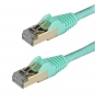 StarTech.com Cable de 3m de Red Ethernet RJ45 Cat6a Blindado STP - Cable sin Enganche Snagless - Aguamarina