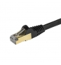 StarTech.com Cable de 3m de Red Ethernet RJ45 Cat6a Blindado STP - Cable sin Enganche Snagless - Negro